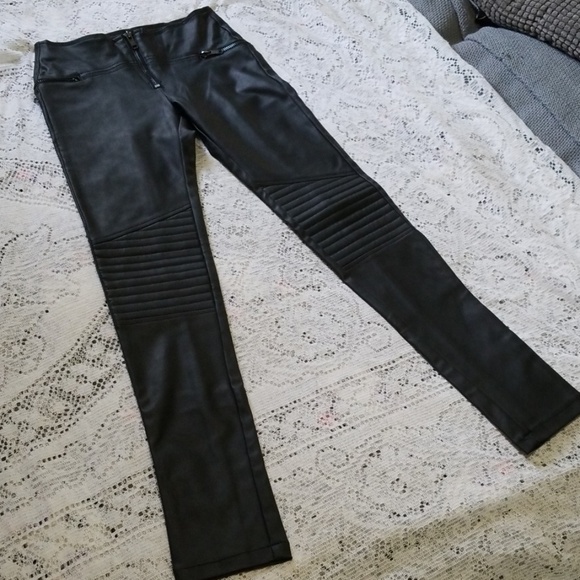 H&M Pants - Faux Leather Moto Skinny Leg Pants